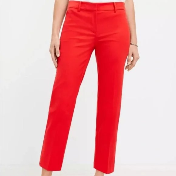 LOFT Pants & Jumpsuits Loft Marisa Red Ankle Pants Poshmark